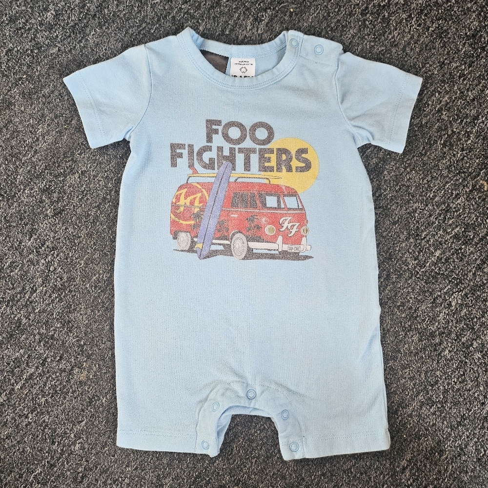 Blue Foo Fighters Infants One Piece Romper Size 3-6 Months Co